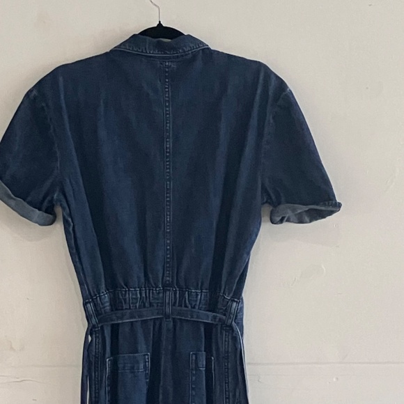 Gap denim short sleeve jumpsuit - Picture 3 of 11